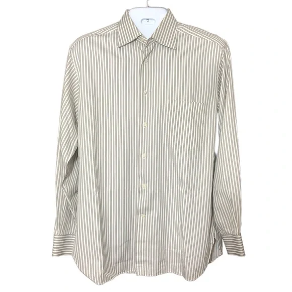 ERMENEGILDO ZEGNA Comfort Fit Long Sleeve Button Down Shirt 42/16 1/2 - Picture 4 of 8